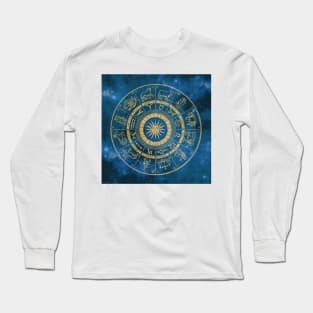 Hand Drawn Zodiac Chart | Galaxy Long Sleeve T-Shirt